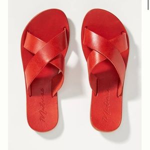 Matisse Anthropologie Cuba Criss-Cross Slide Sandals